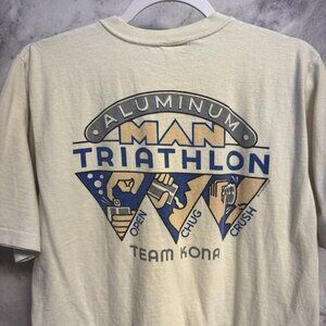 Vintage 80s Crazy Shirts Kona Triathlon T Shirt Mens Medium Hawaii Racing